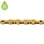 KMC X12 126-link Titanium Waxed Chain in Gold
