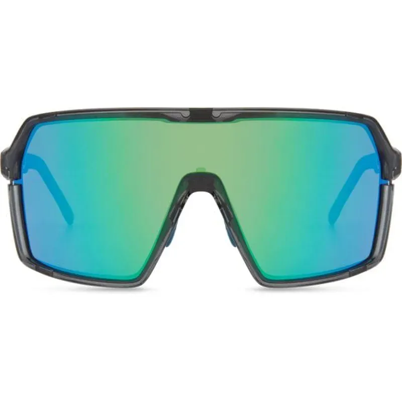 Madison Eyewear Crypto Crystal Gloss Smoke Sunglasses - Green Mirror Lens in Crystal Gloss Smoke-3
