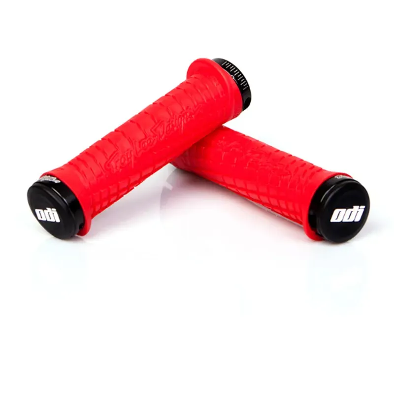 Odi Troy Lee Designs Mountain Bike 130mm Lock On Grips in Red