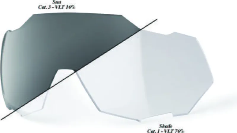 100% Speedtrap Photochromic Clear/Smoke Lens in Clear
