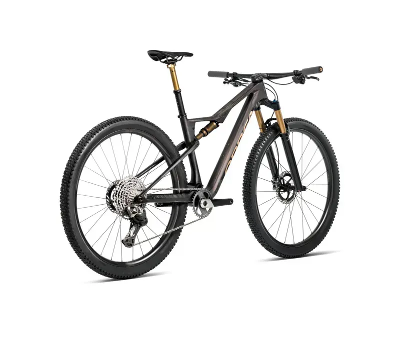 Orbea Oiz M-Pro Mountain Bike In Bronze Carbon View/Titan Gold Matt-Gloss-2
