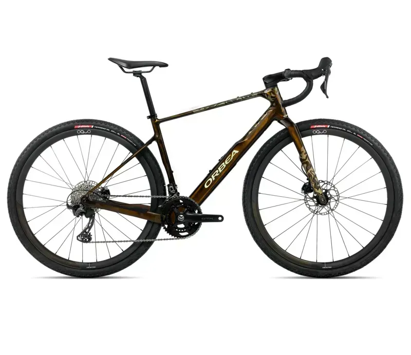 Orbea Terra M35Team Gravel Bike in Caramel Carbon View Gloss