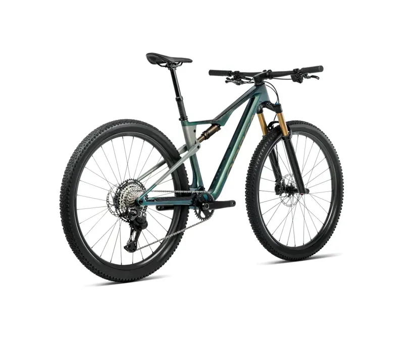 Orbea Oiz M21 Mountain Bike in Seaweed Carbon View Gloss/Spaceship Green Matt-2