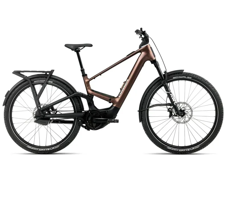 Orbea MUGA 10 E-Hybrid Bike In Metallic Rust/Diamond Black Matt