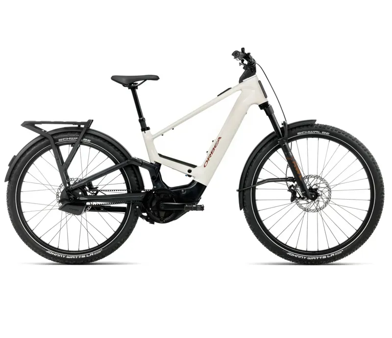 Orbea MUGA 10 E-Hybrid Bike In Ivory White/Black Gloss